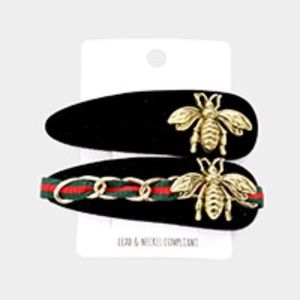 Antique Honeybee Barrettes